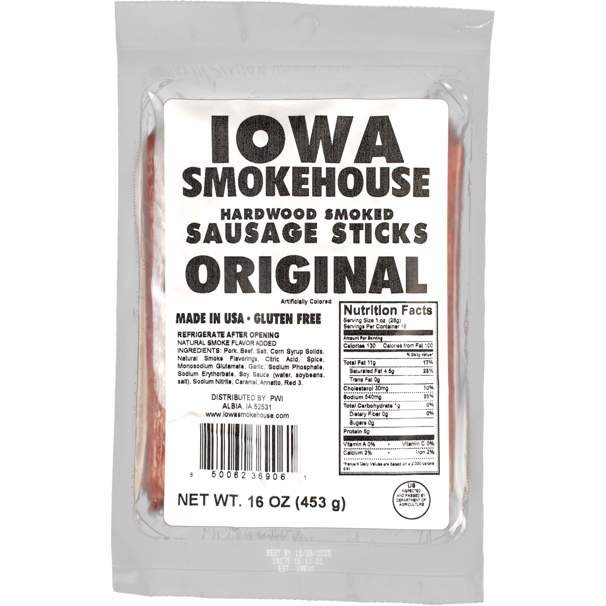 Iowa Smokehouse 16 oz Sausage Sticks Original